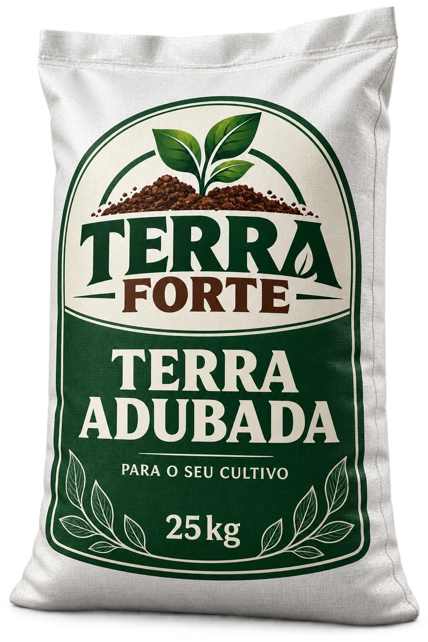 Proposta da embalagem Terra Forte Terra Adubada, 25 kg